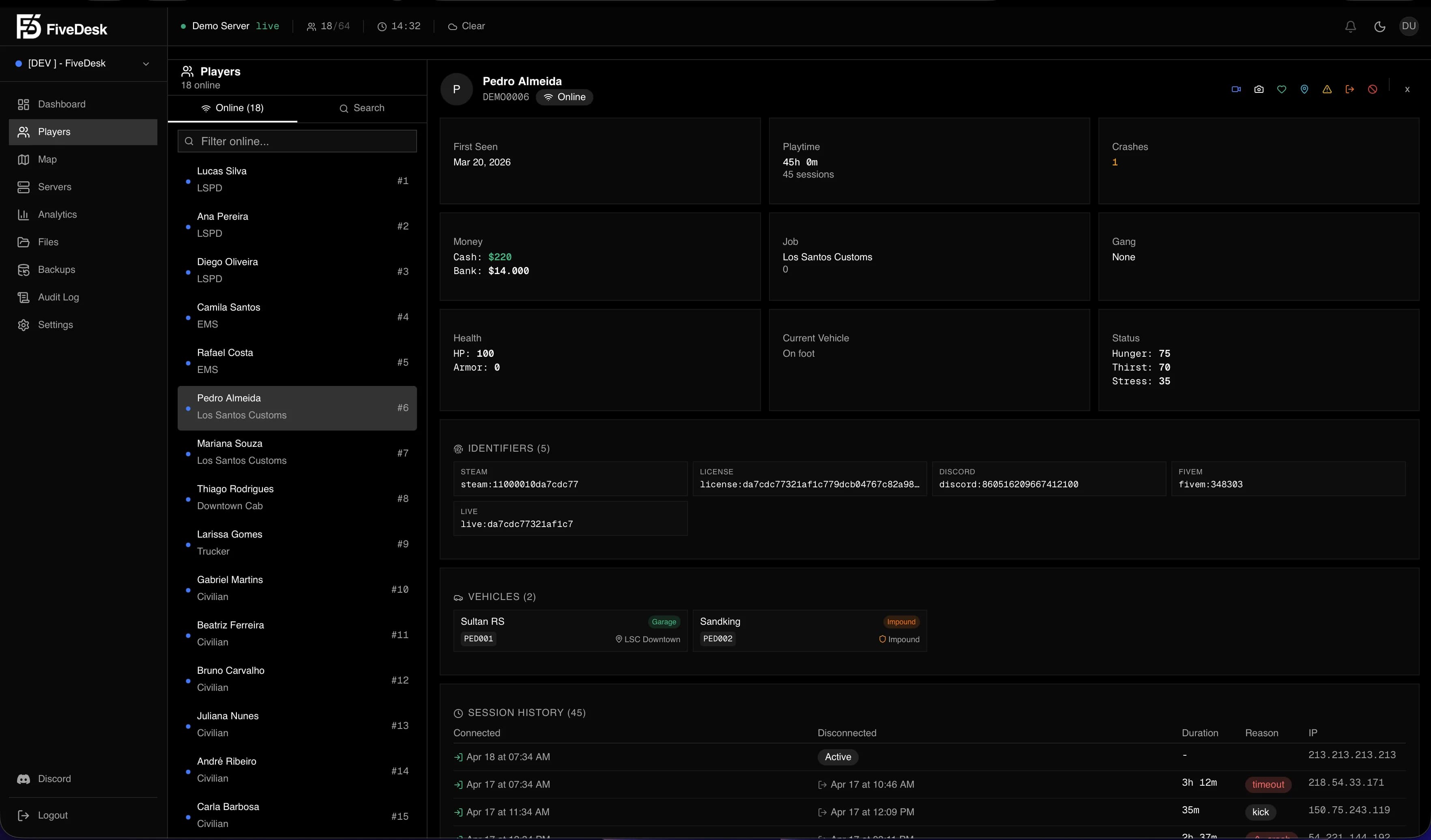 Every player at your fingertips.